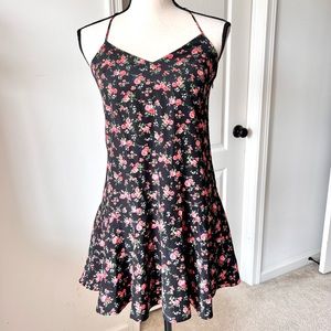 EXPRESS Floral Drop Waist Racer Back Strappy Dress—SZ. 0